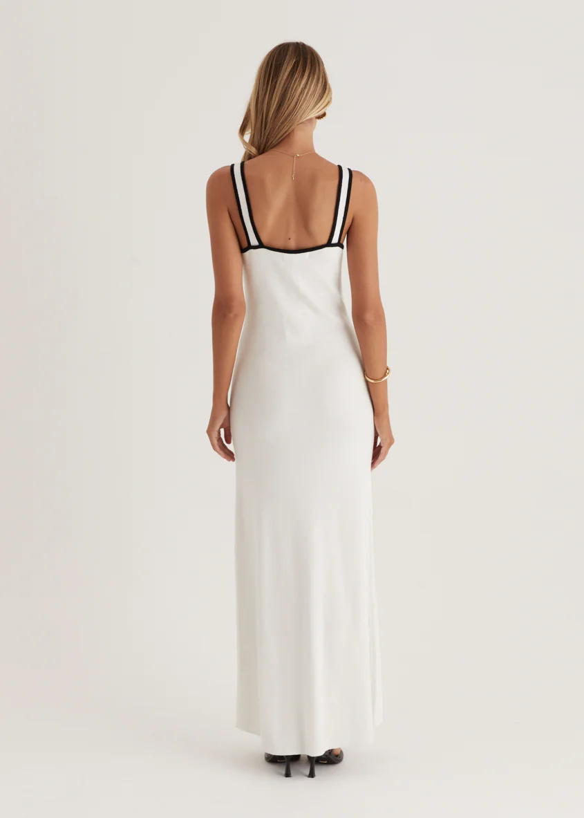Praia Knit Maxi Dress - Off White - Image 14