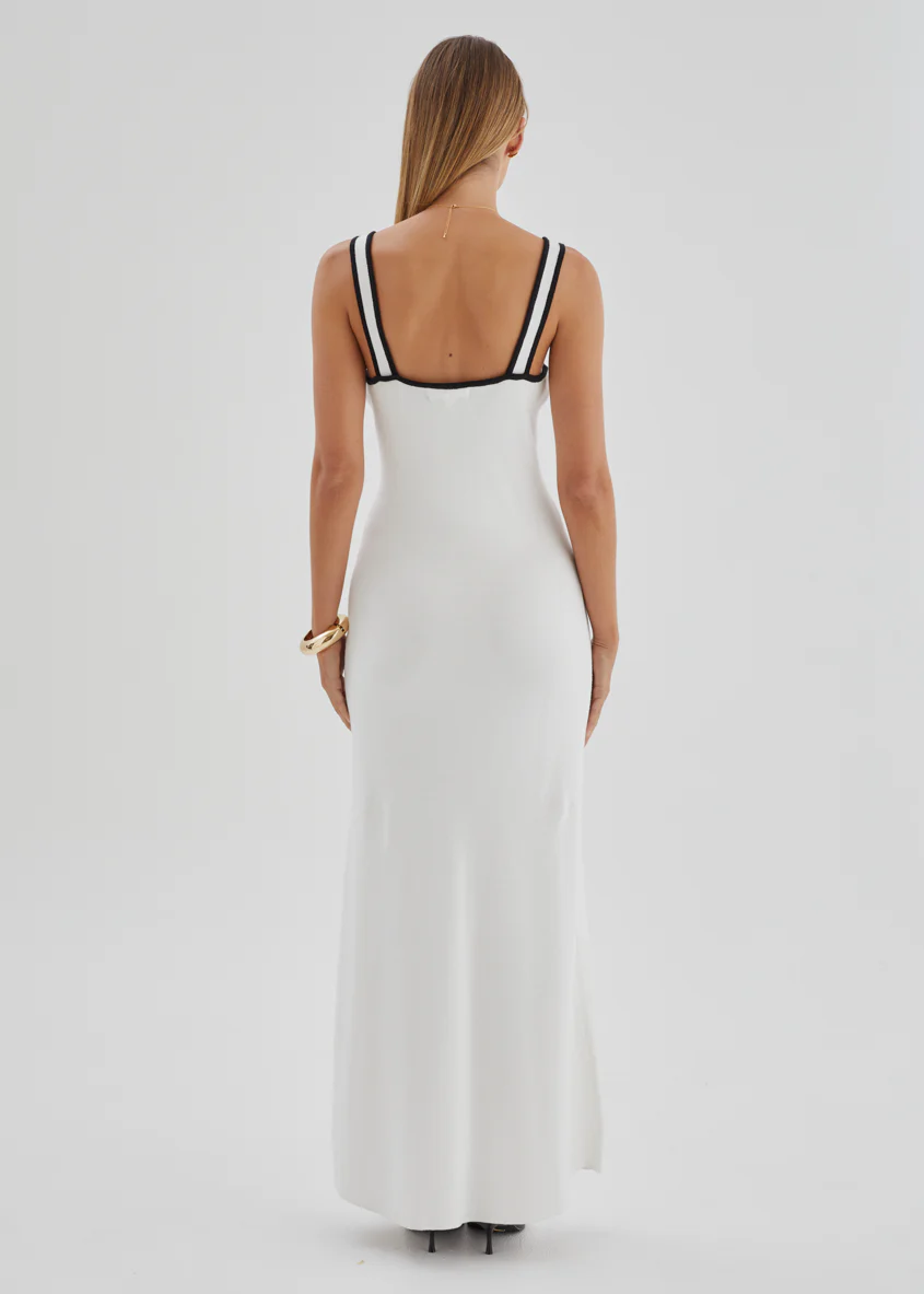 Praia Knit Maxi Dress - Off White - Image 6