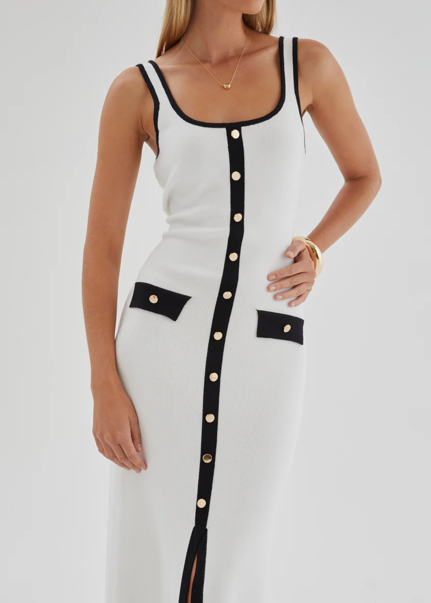Praia Knit Maxi Dress - Off White - Image 7