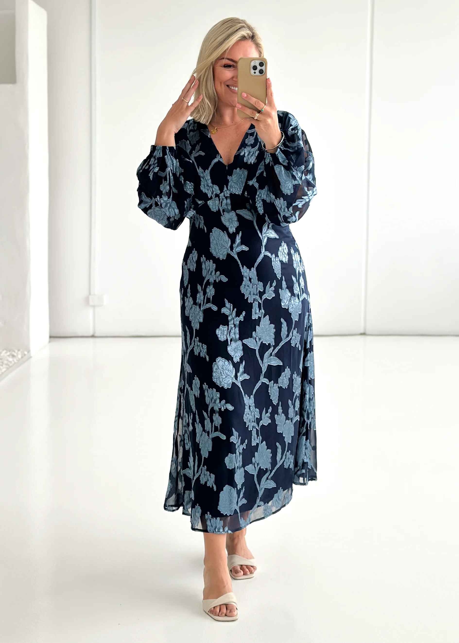 Primavera Maxi Dress - Blue Floral - Image 6