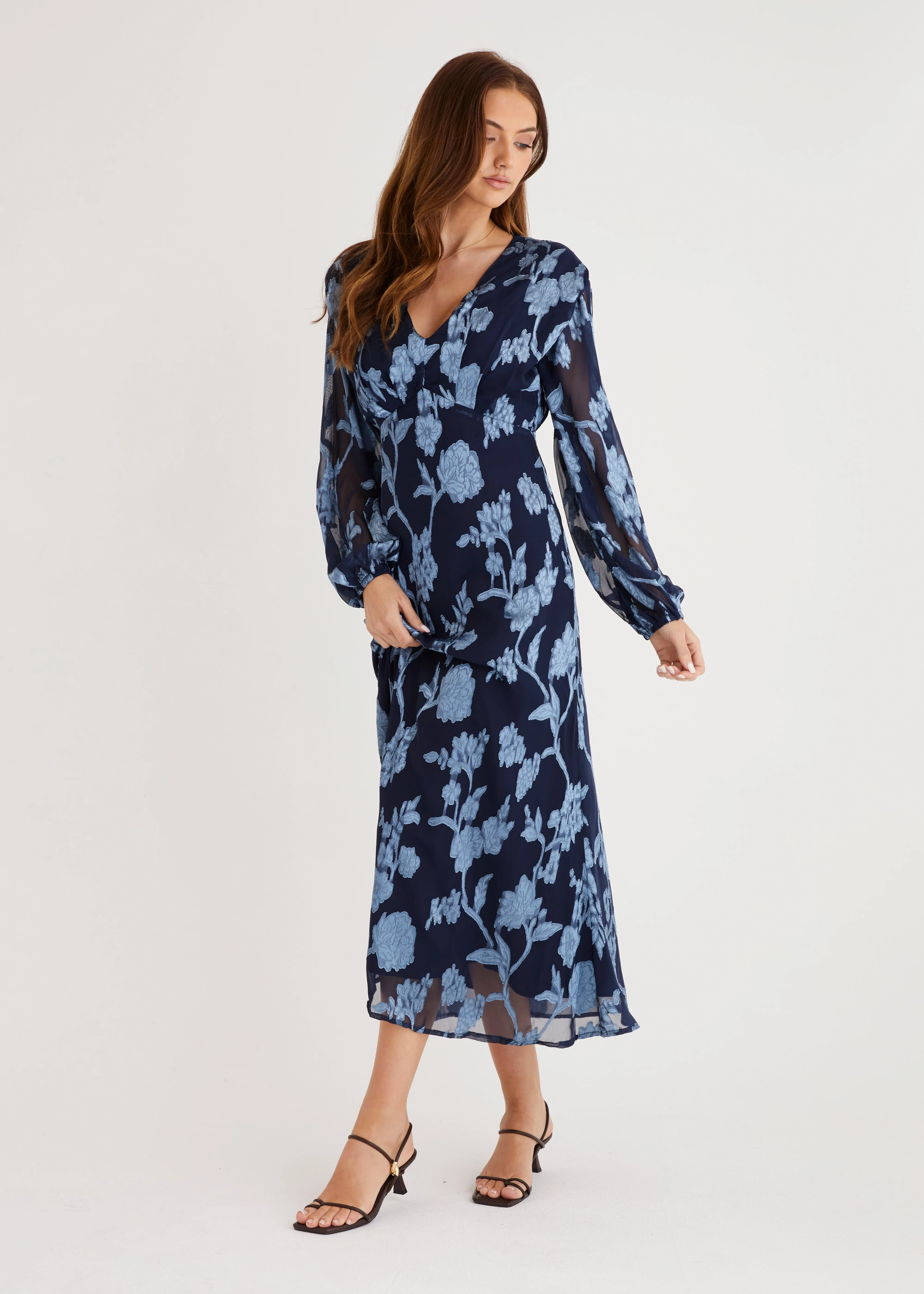 Primavera Maxi Dress - Blue Floral - Image 7