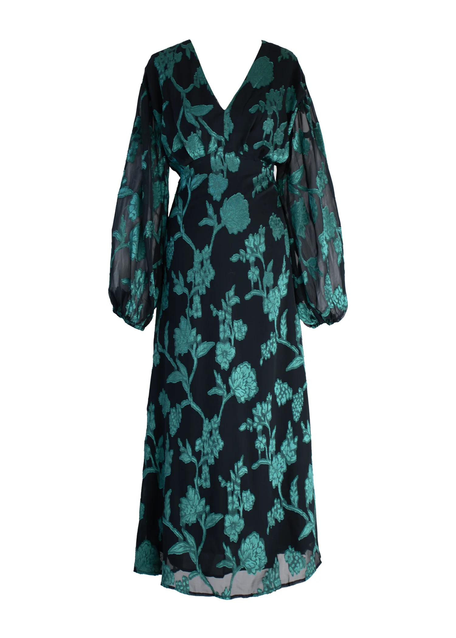 Primavera Maxi Dress - Emerald Floral - Image 2