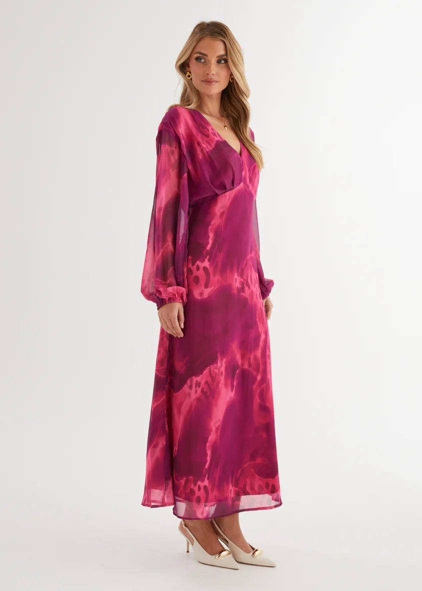 Primavera Maxi Dress - Pink Splash - Image 4