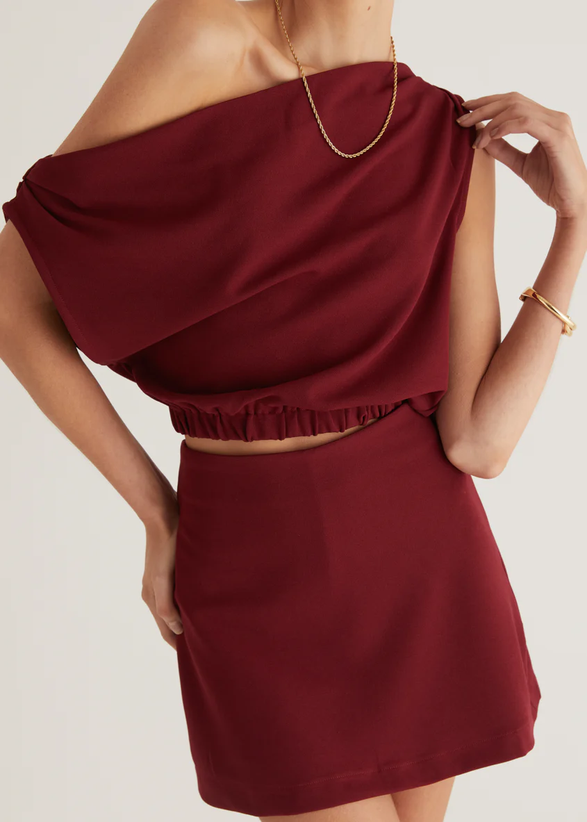 Priya Skort - Wine - Image 9