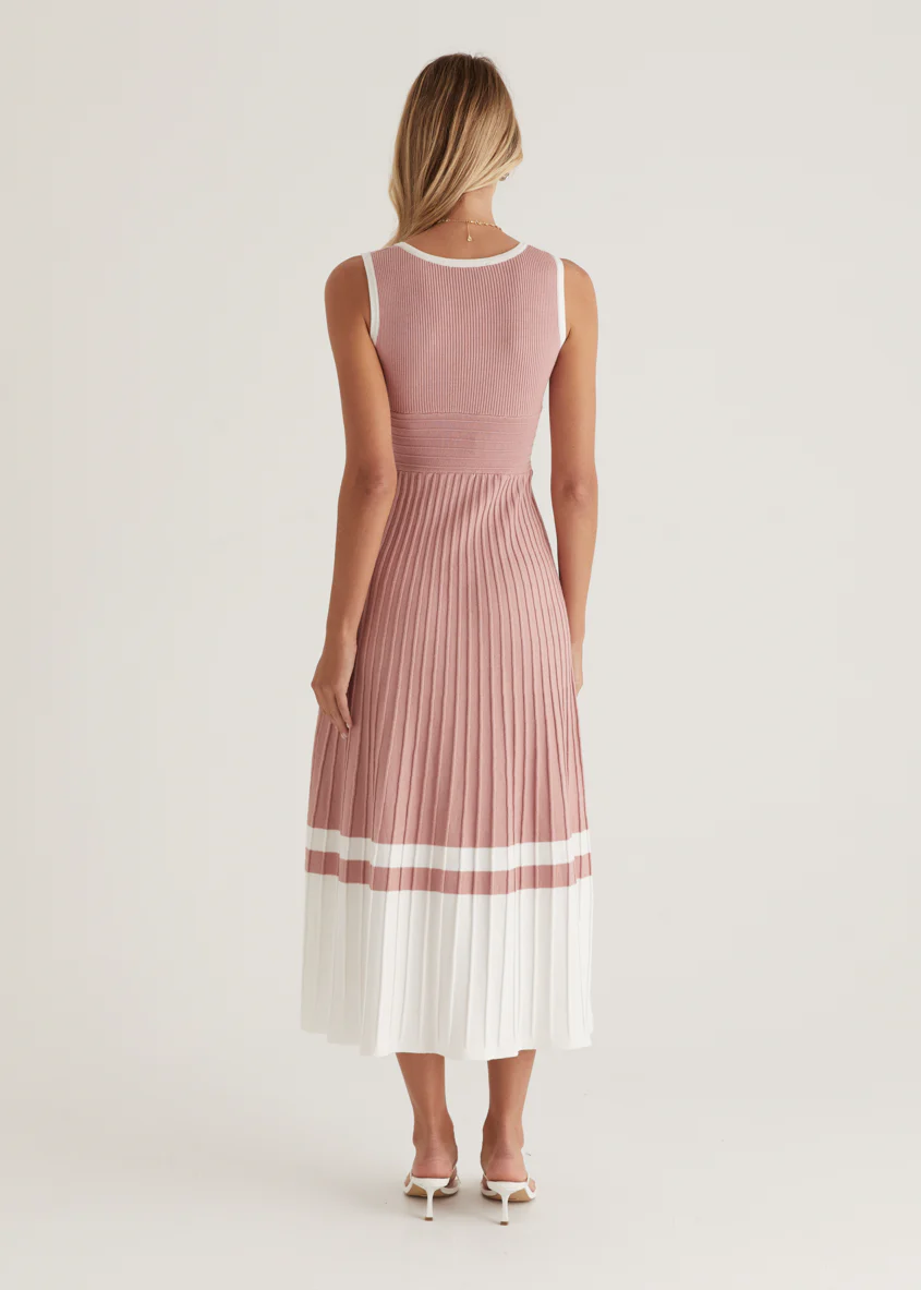 Radiate Knit Midi Dress - Blush - Image 8
