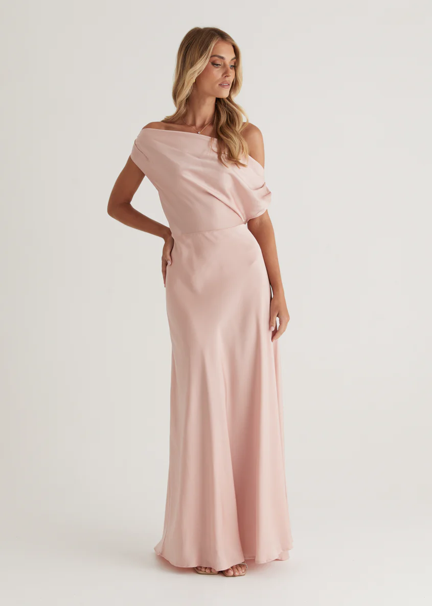 Rae Off Shoulder Maxi Dress - Blush - Image 11