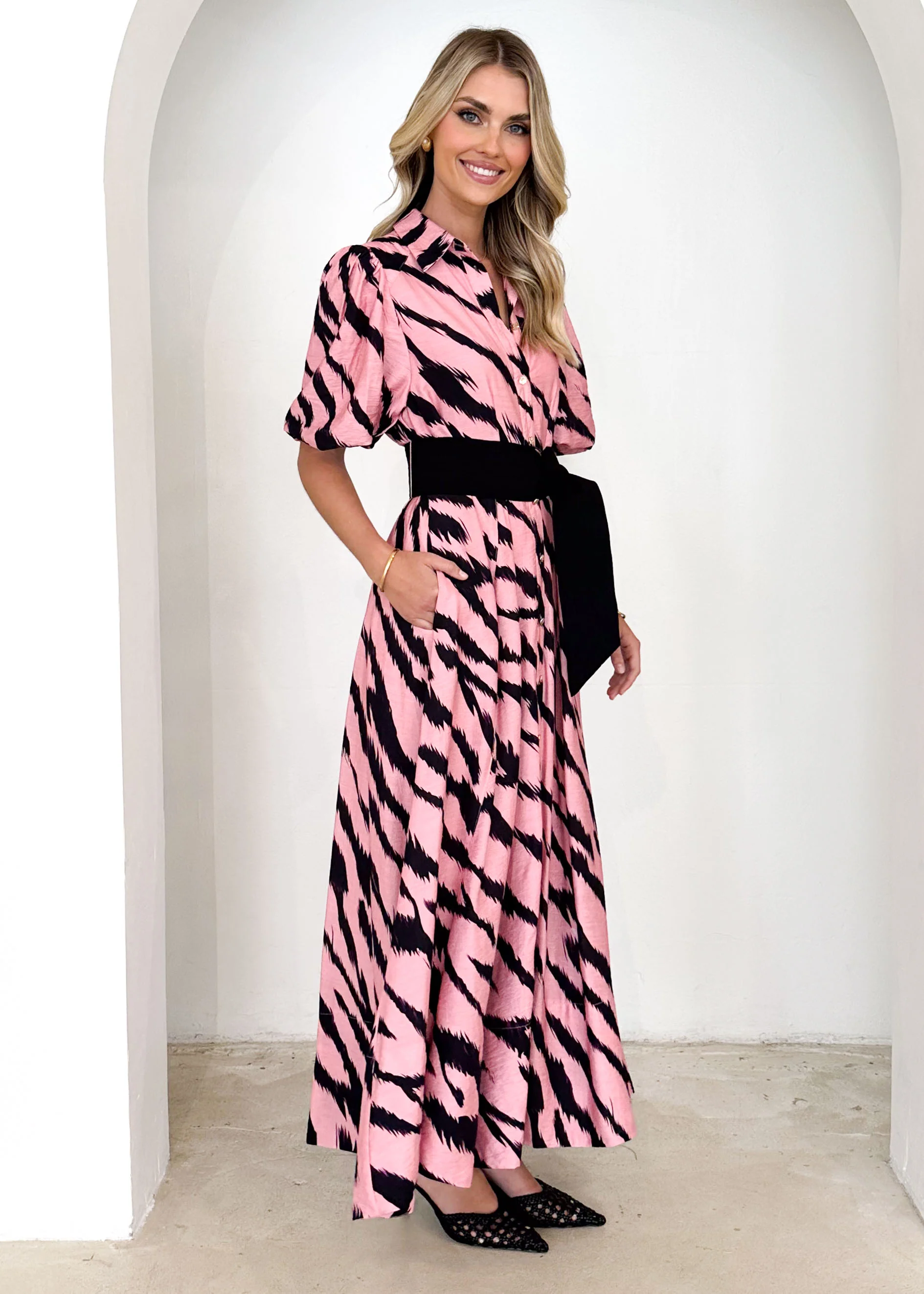 Rambler Maxi Dress - Pink Zebra - Image 9