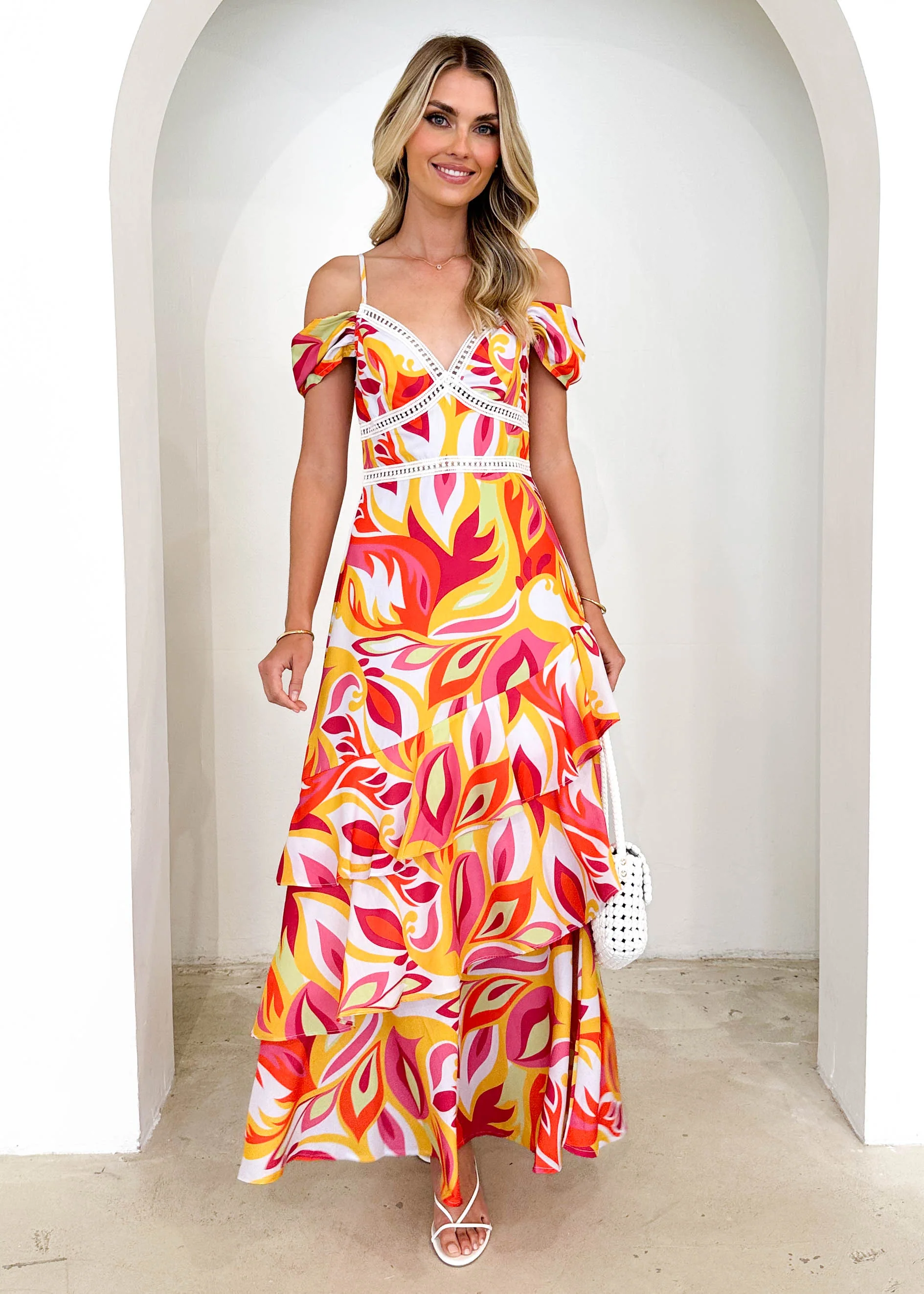 Rebecca Maxi Dress - Lime Floral - Image 3