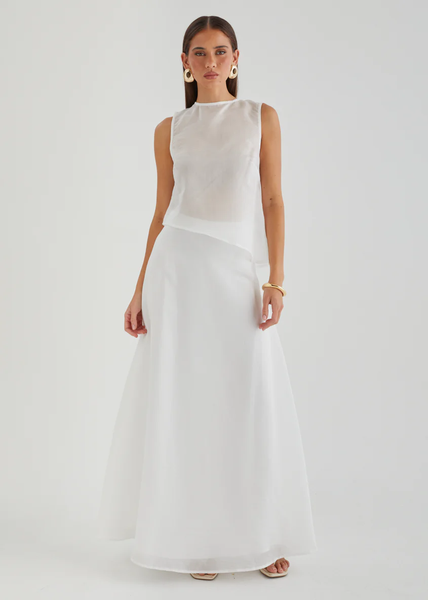 Reine Maxi Skirt - Off White - Image 4