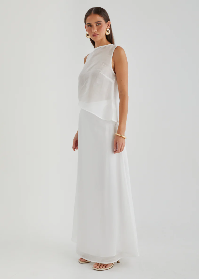 Reine Maxi Skirt - Off White - Image 5