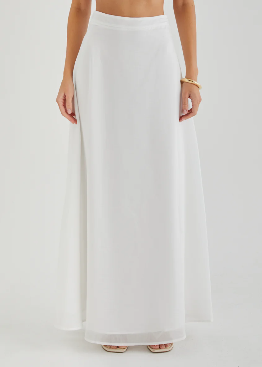 Reine Maxi Skirt - Off White - Image 8