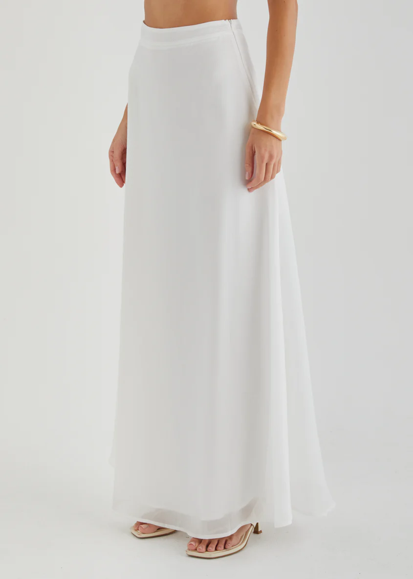 Reine Maxi Skirt - Off White - Image 9