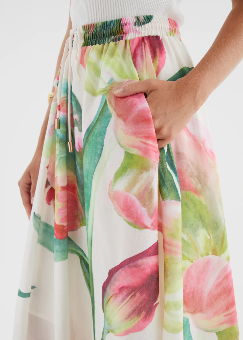 Remi Floral Skirt - Pink Orchid - Image 10