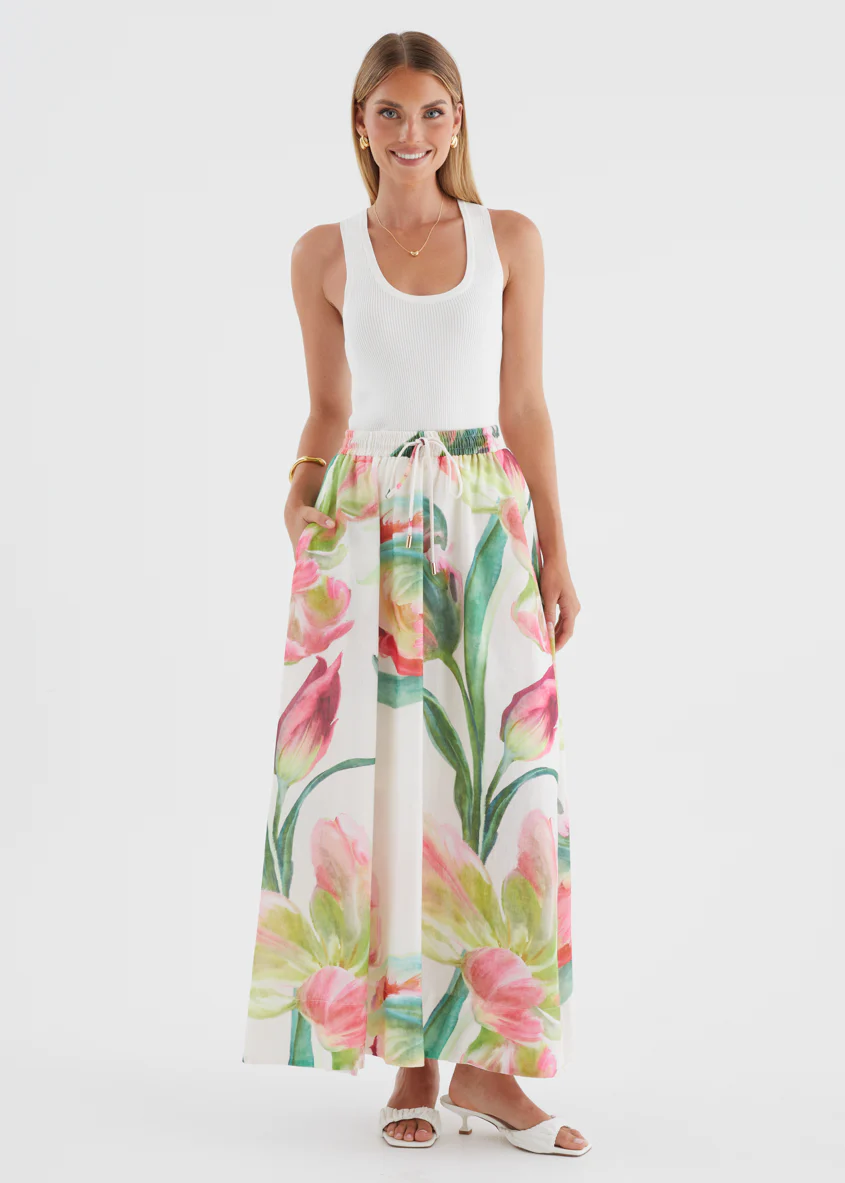 Remi Floral Skirt - Pink Orchid - Image 6