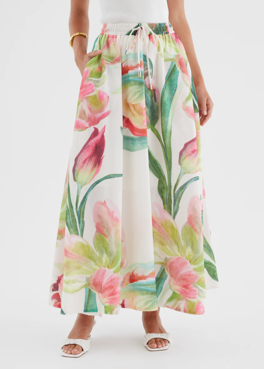 Remi Floral Skirt - Pink Orchid - Image 7