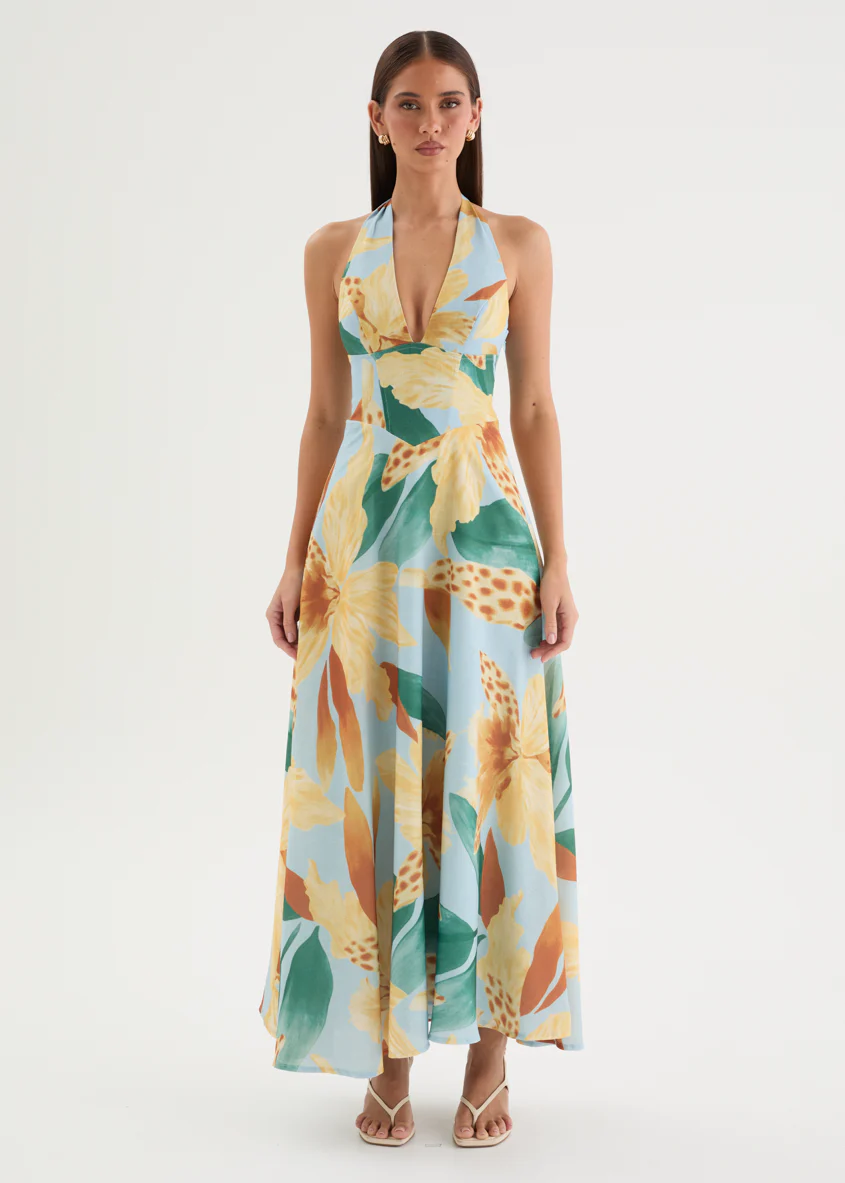 Ricky Halter Maxi Dress - Lemon Lily - Image 4
