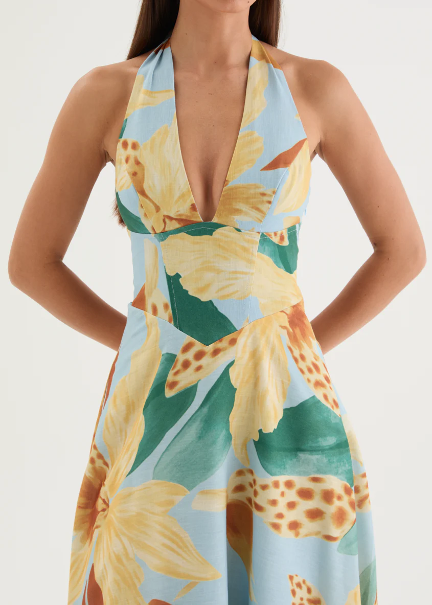 Ricky Halter Maxi Dress - Lemon Lily - Image 8