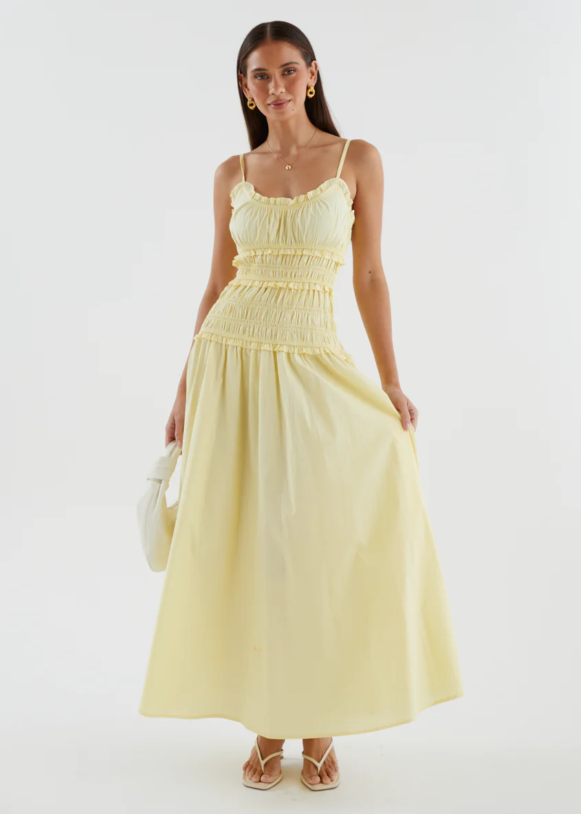 Rihana Maxi Dress - Lemon - Image 5