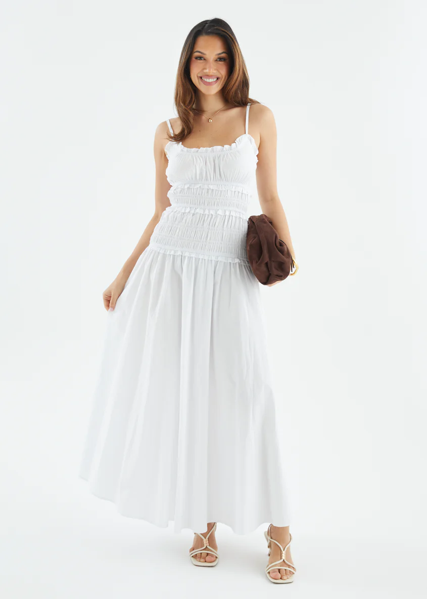 Rihana Maxi Dress - Off White - Image 11