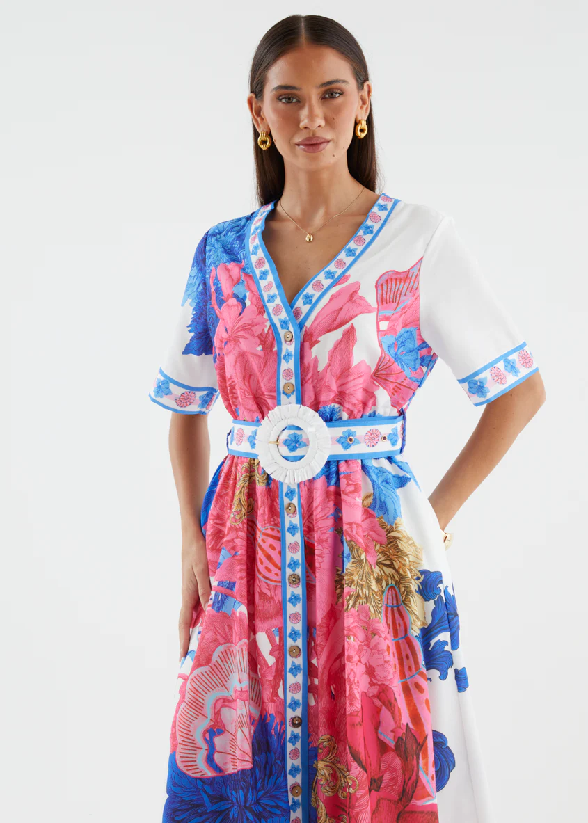 Rochelle Maxi Dress - Ocean Floral - Image 2