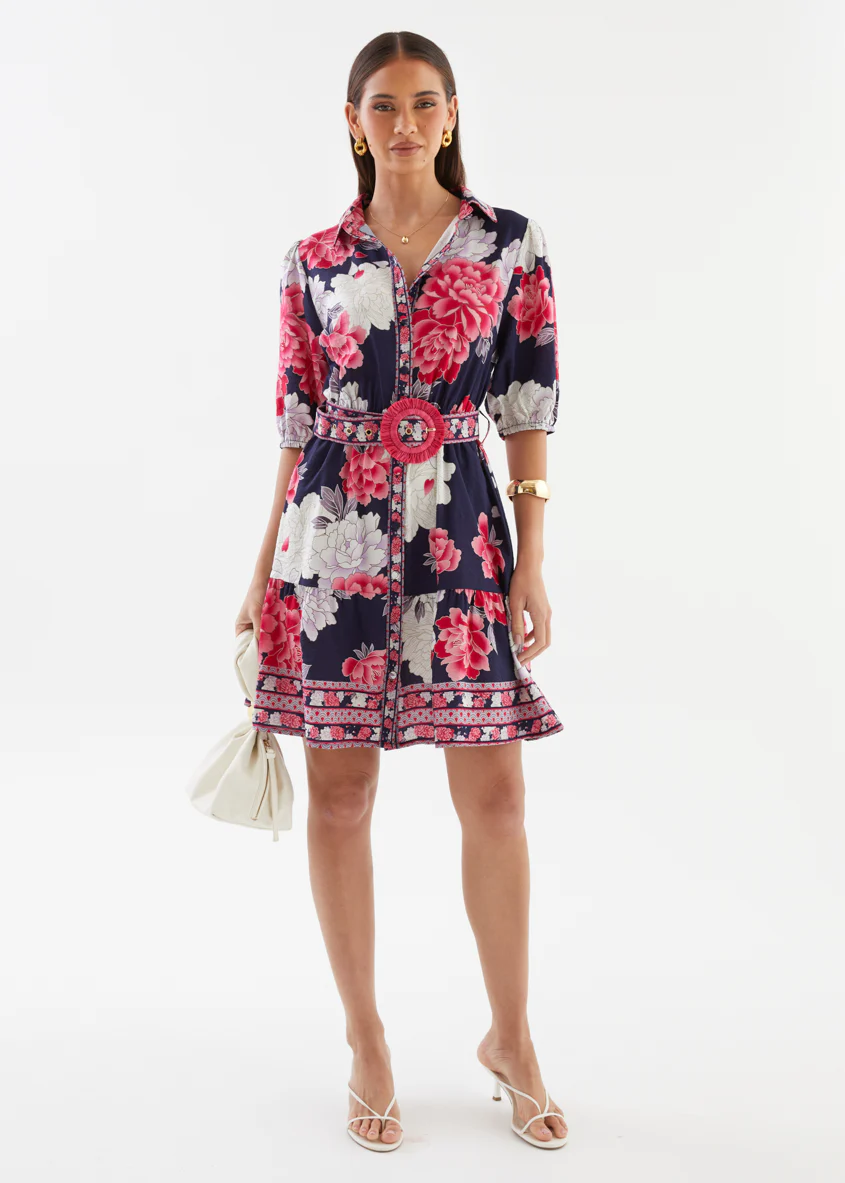 Roena Dress - Crimson Peony - Image 2