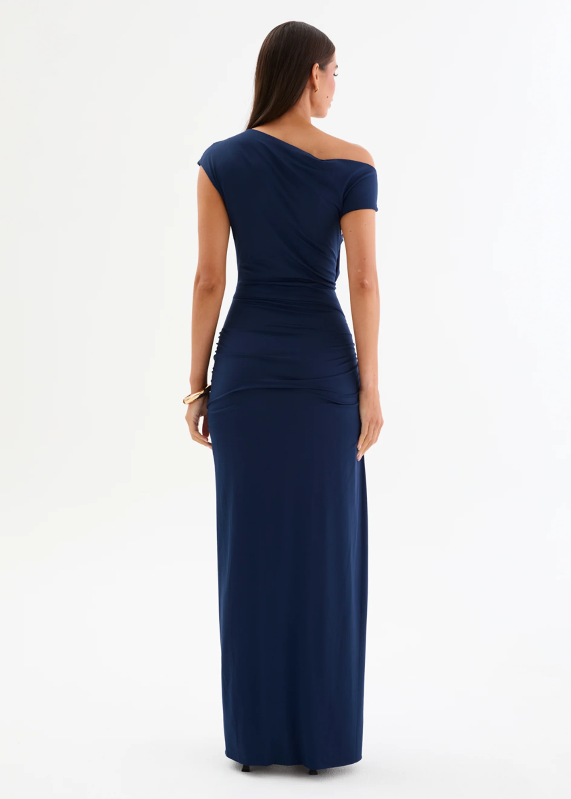 Romano Drop Shoulder Maxi Dress - Navy - Image 6