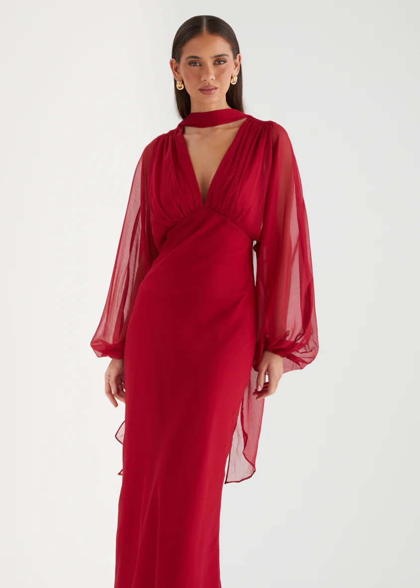 Rosabella Maxi Dress - Ruby - Image 3