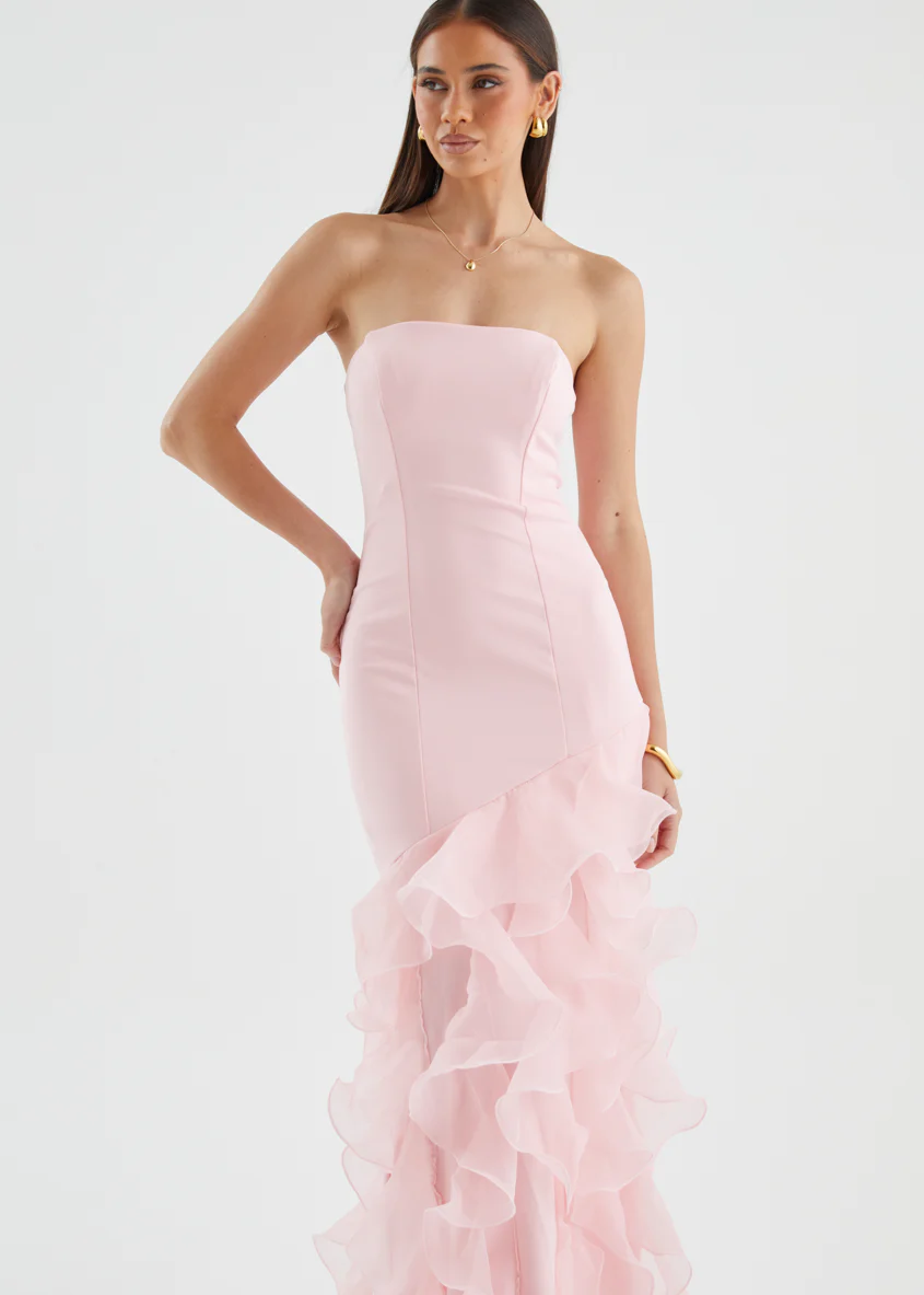 Rosabelle Strapless Maxi Dress - Blush - Image 4