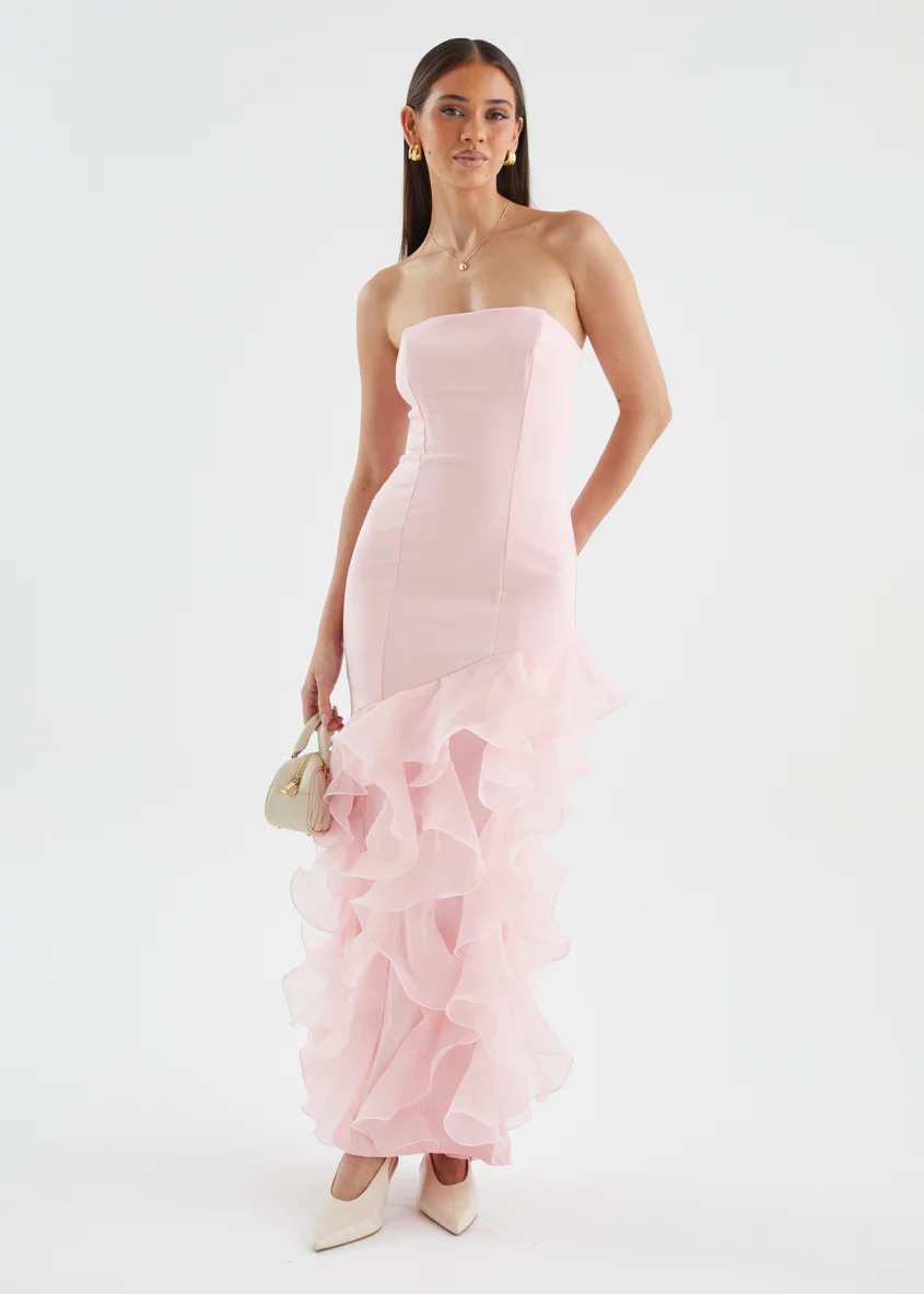 Rosabelle Strapless Maxi Dress - Blush - Image 5