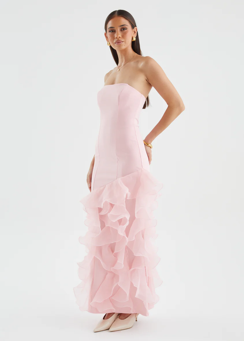 Rosabelle Strapless Maxi Dress - Blush - Image 6