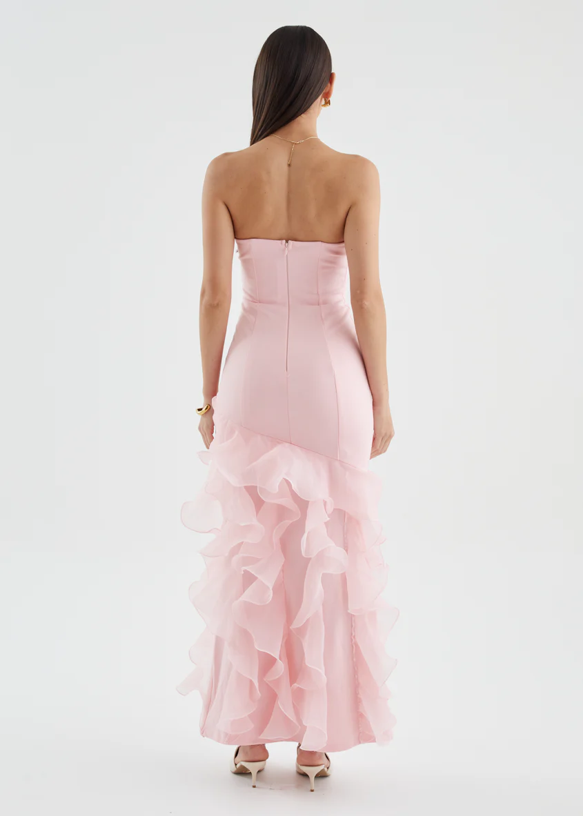 Rosabelle Strapless Maxi Dress - Blush - Image 7