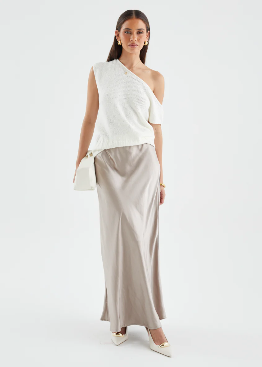 Rosalie Midi Skirt - Taupe