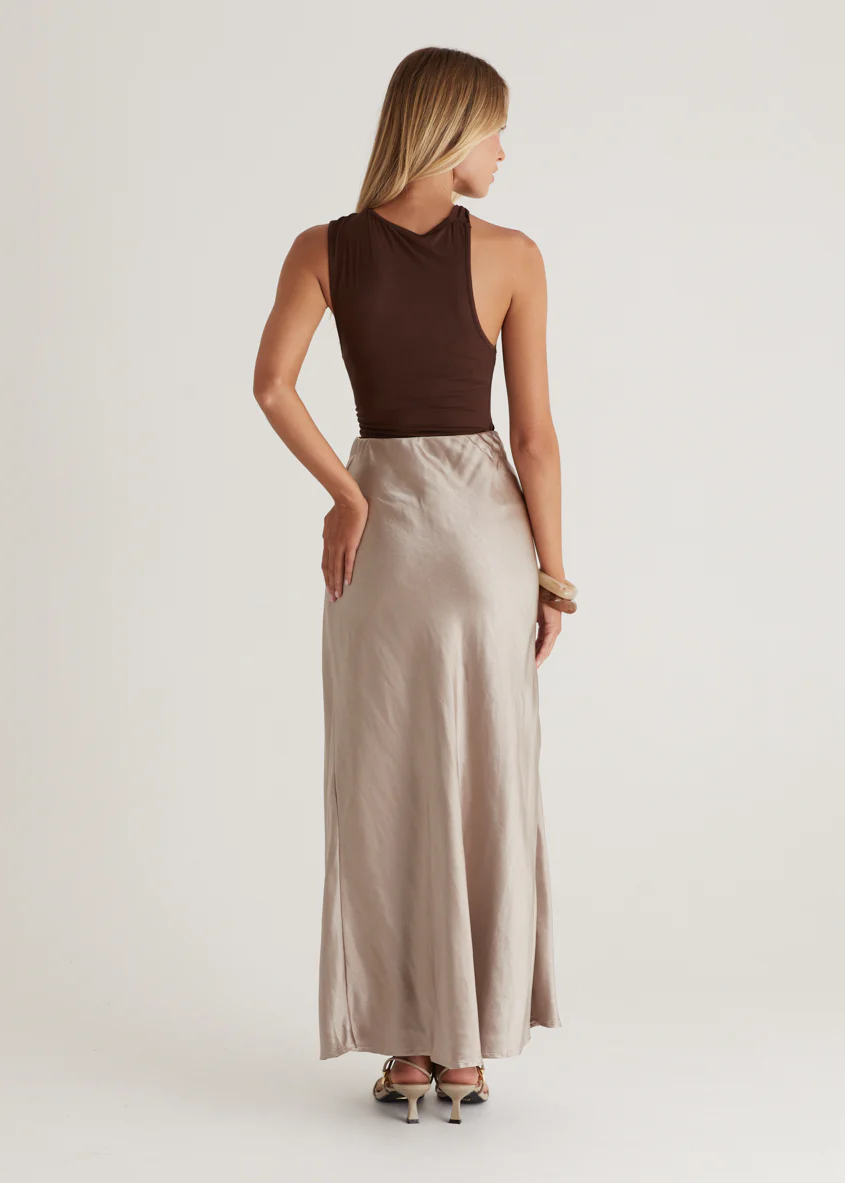 Rosalie Midi Skirt - Taupe - Image 12