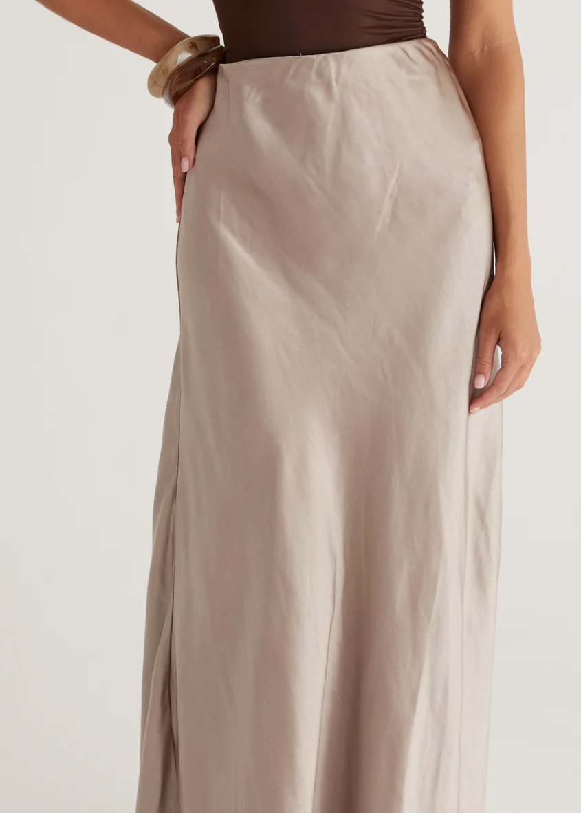 Rosalie Midi Skirt - Taupe - Image 13
