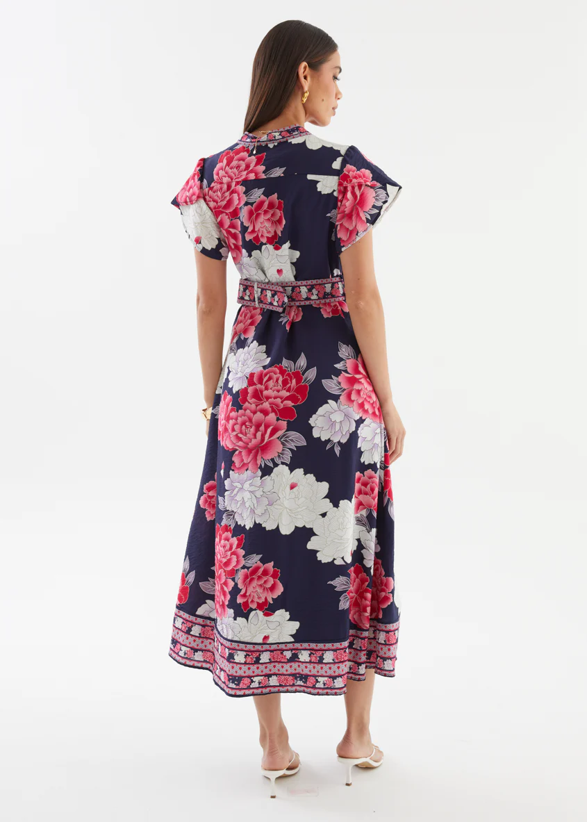 Rosetta Midi Dress - Crimson Peony - Image 7