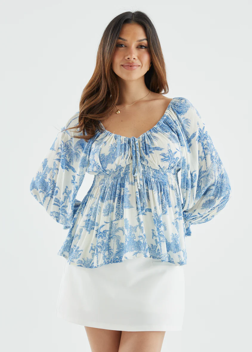 Roylene Blouse - Blue Safari - Image 5