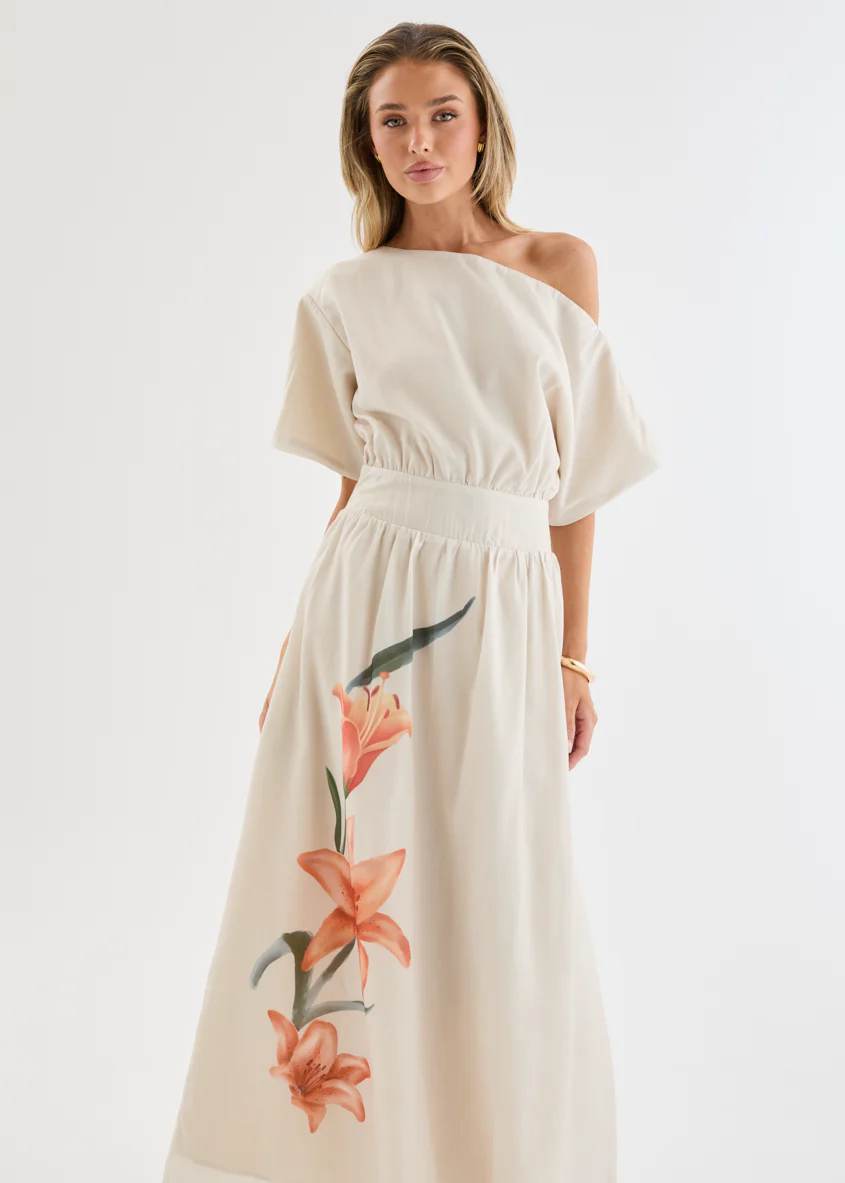 Rue Drop Shoulder Maxi Dress - Orange Lily - Image 2