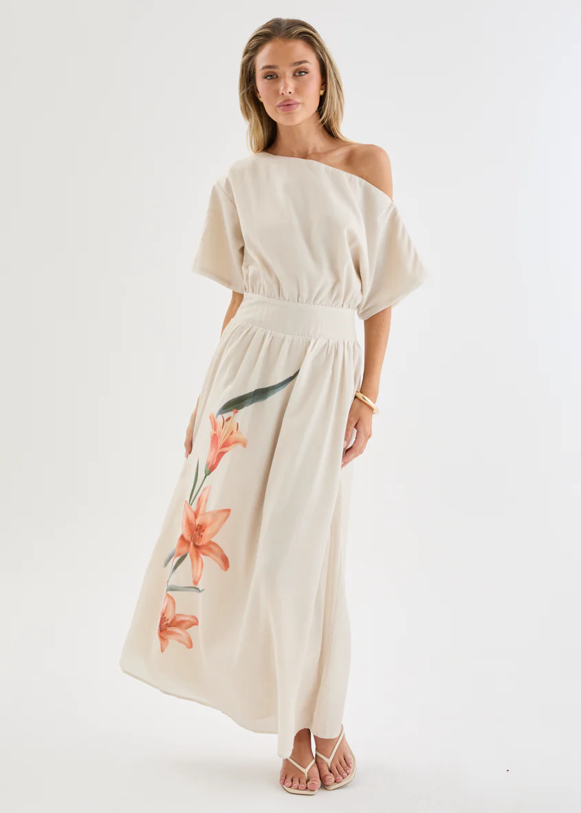 Rue Drop Shoulder Maxi Dress - Orange Lily - Image 3