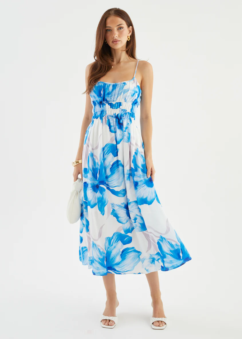 Rylie Maxi Dress - Blue Flowers - Image 11