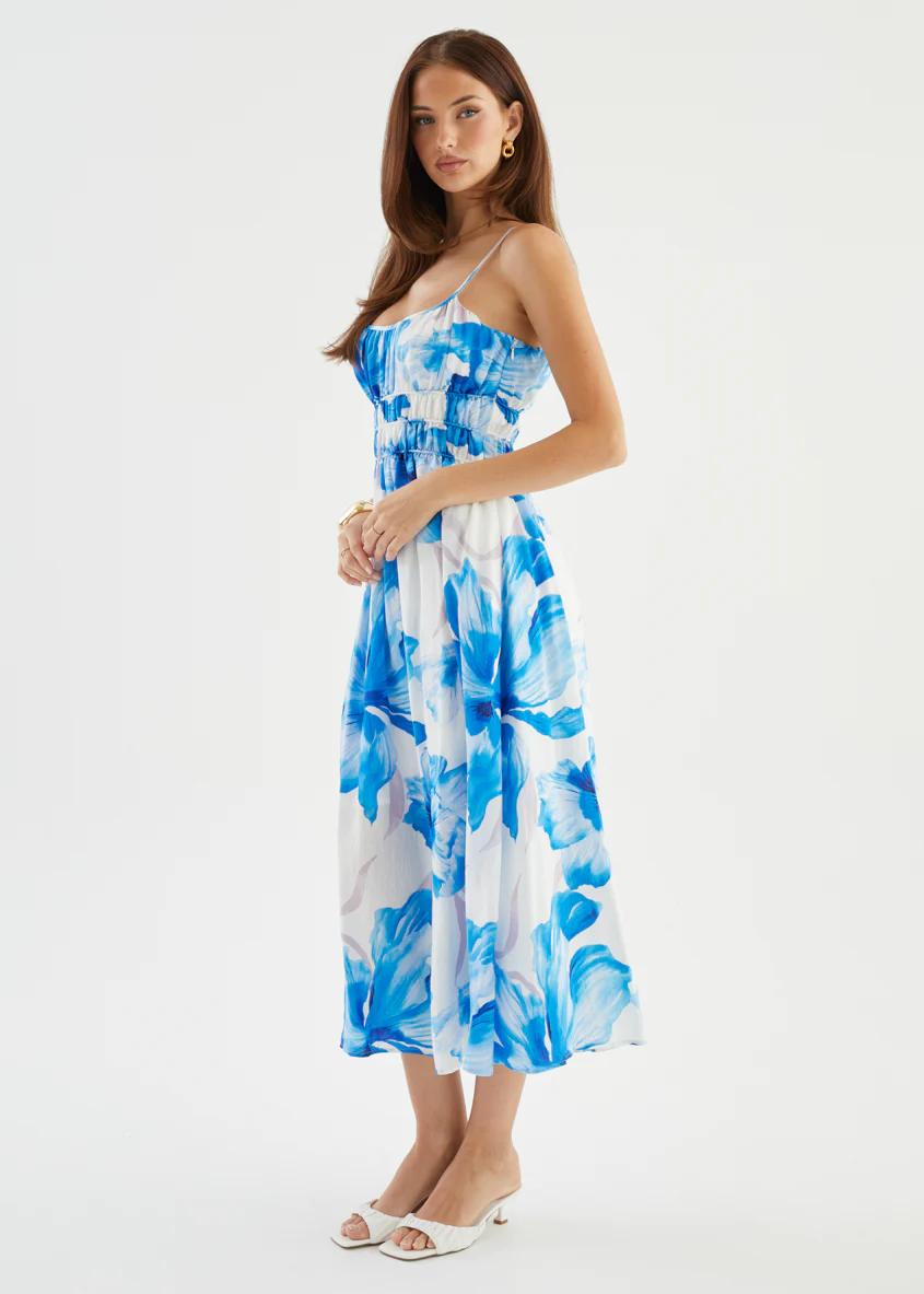 Rylie Maxi Dress - Blue Flowers - Image 13