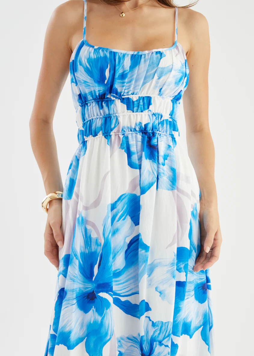Rylie Maxi Dress - Blue Flowers - Image 15