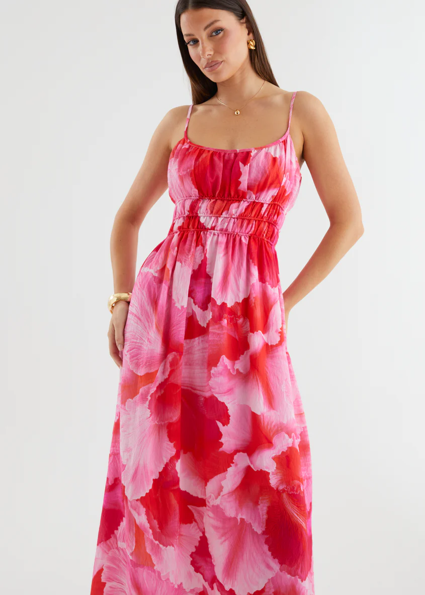 Rylie Maxi Dress - Strawberry Abstract - Image 3
