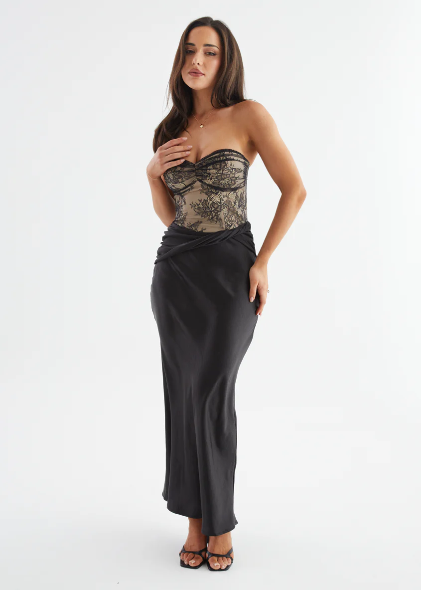 Sabella Strapless Maxi Dress - Black - Image 6