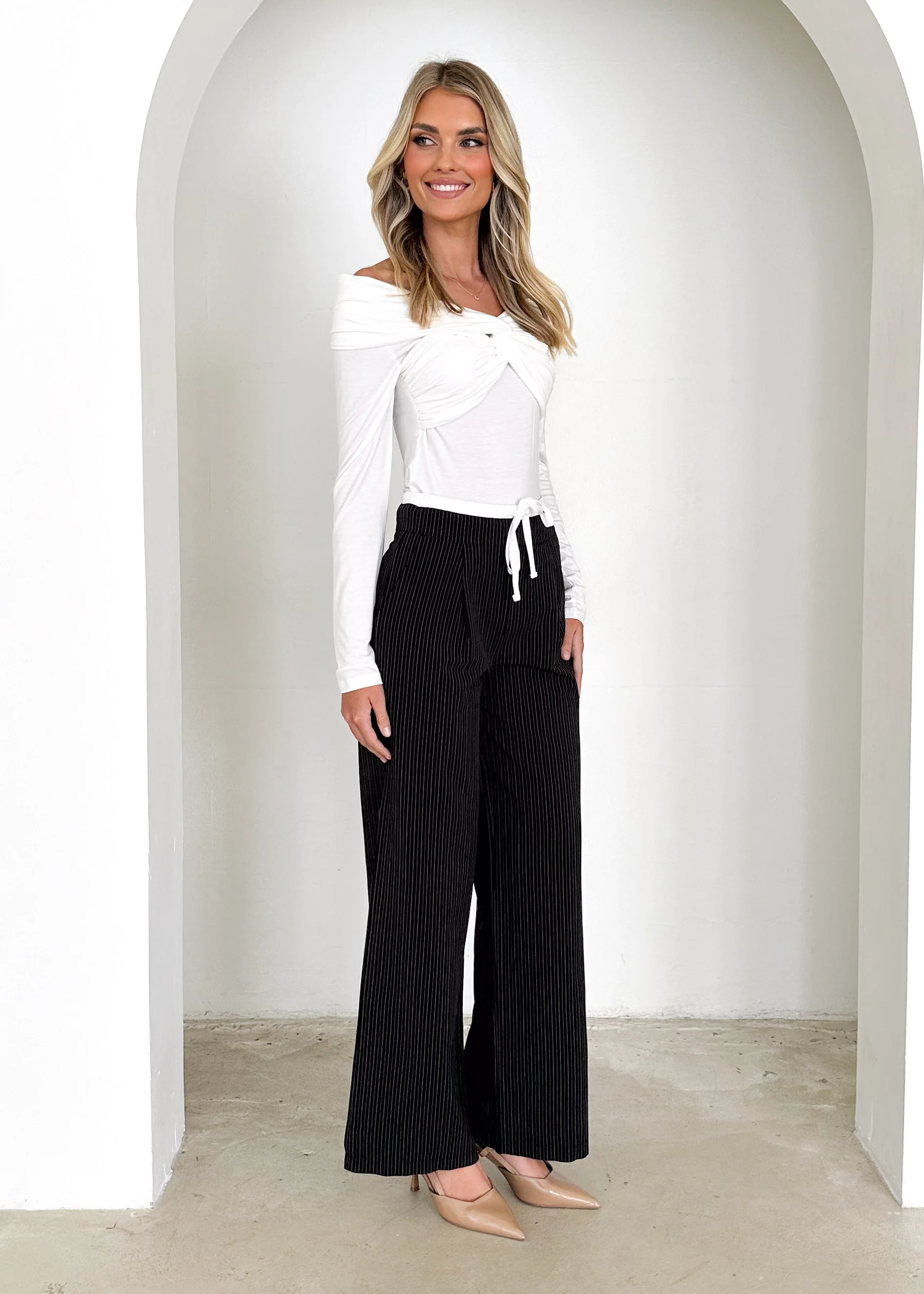 Sadra Pants - Black Pinstripe - Image 10