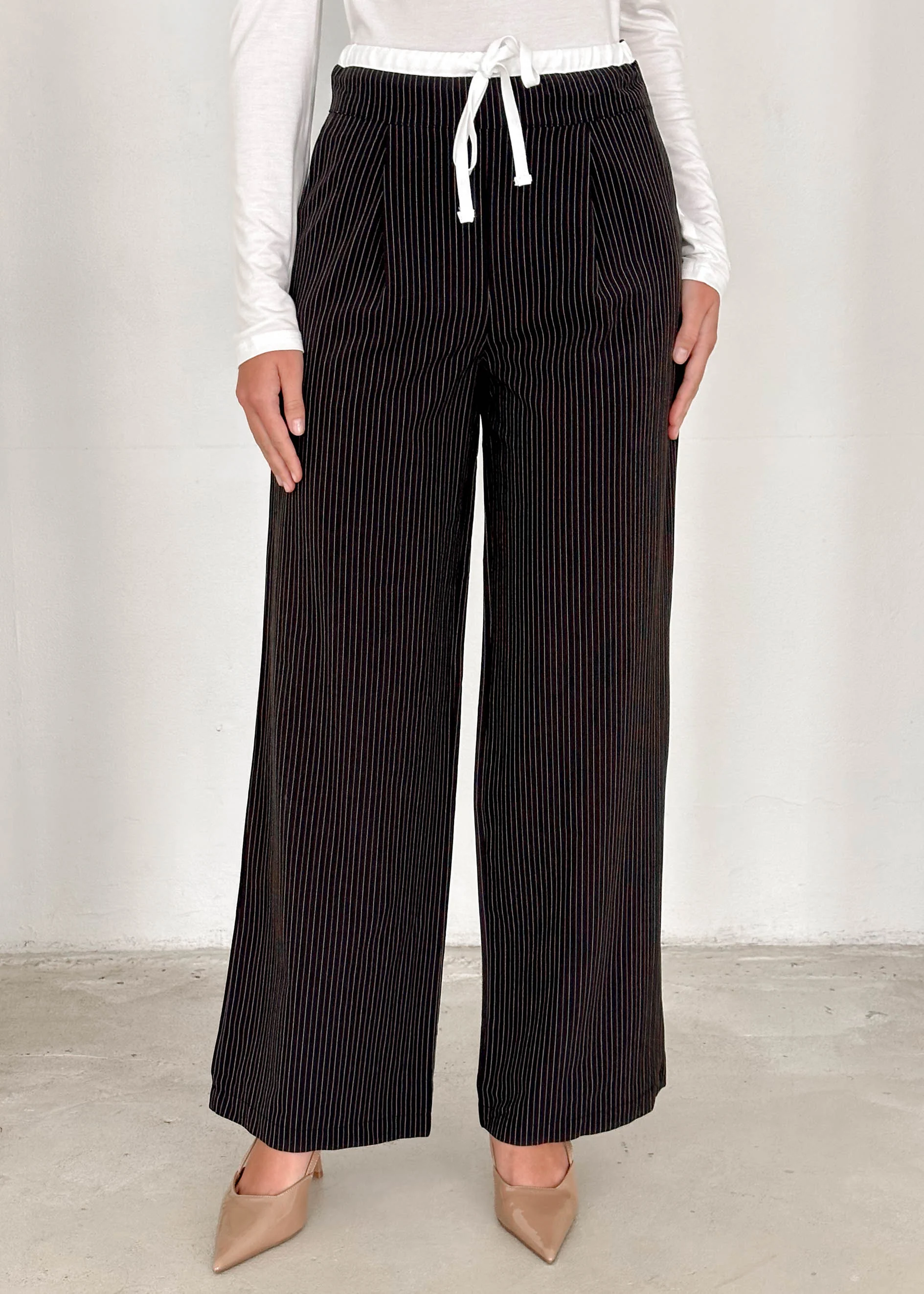 Sadra Pants - Black Pinstripe - Image 12