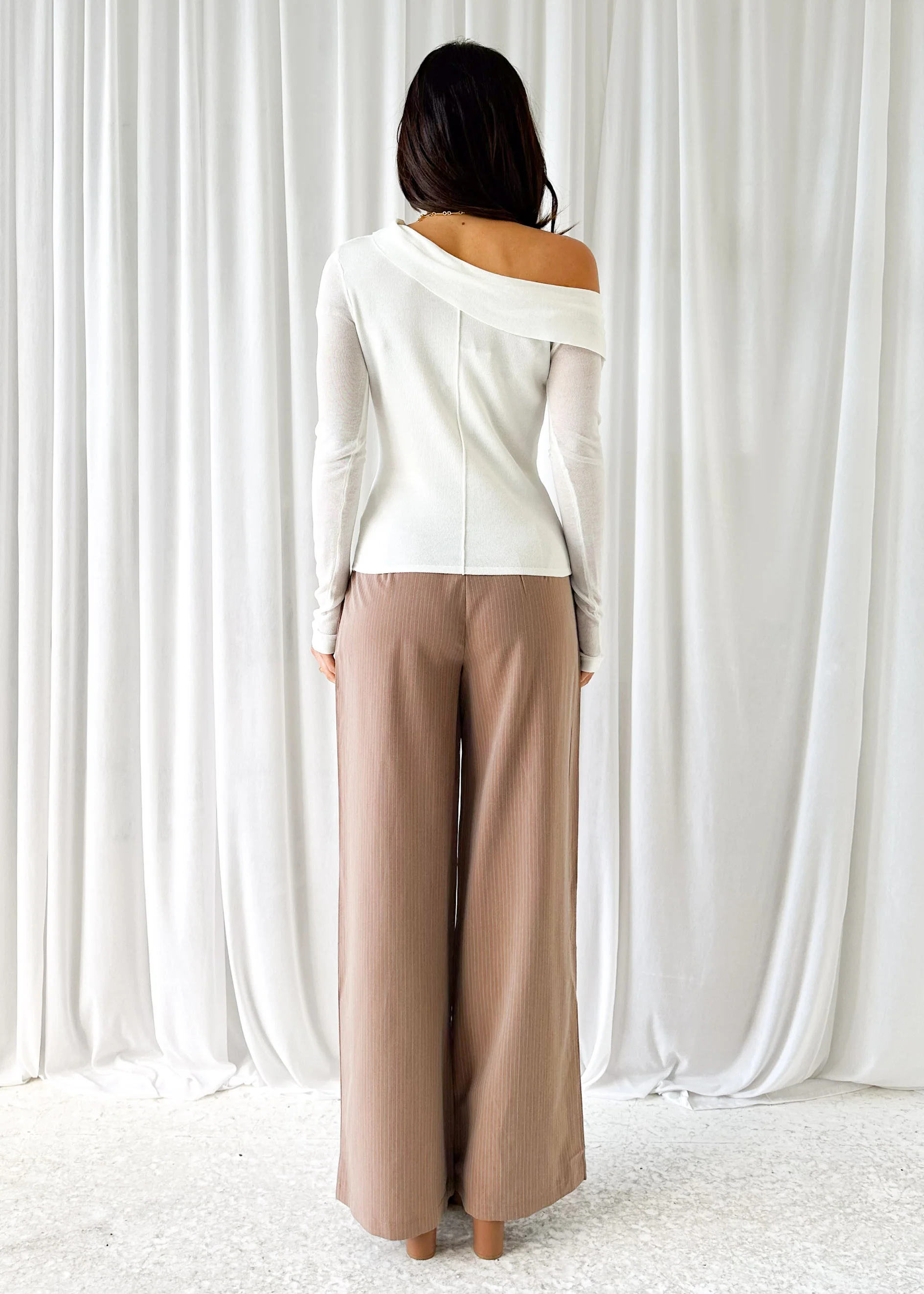 Sadra Pants - Brown Pinstripe - Image 20