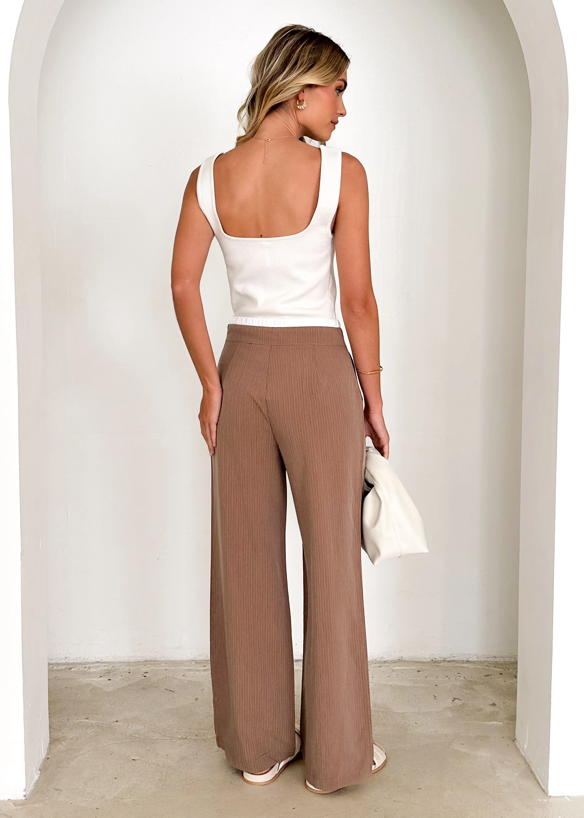 Sadra Pants - Brown Pinstripe - Image 6