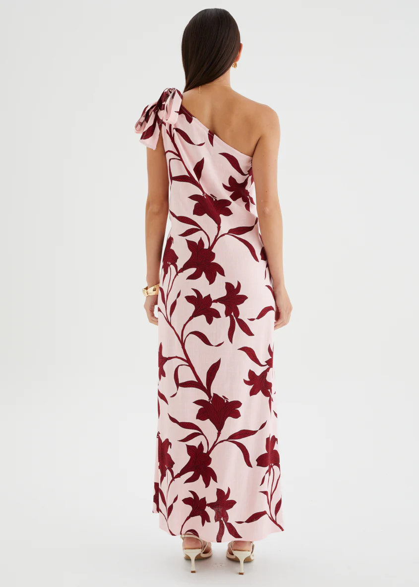 Safiya One Shoulder Maxi Dress - Chloe Pink - Image 7