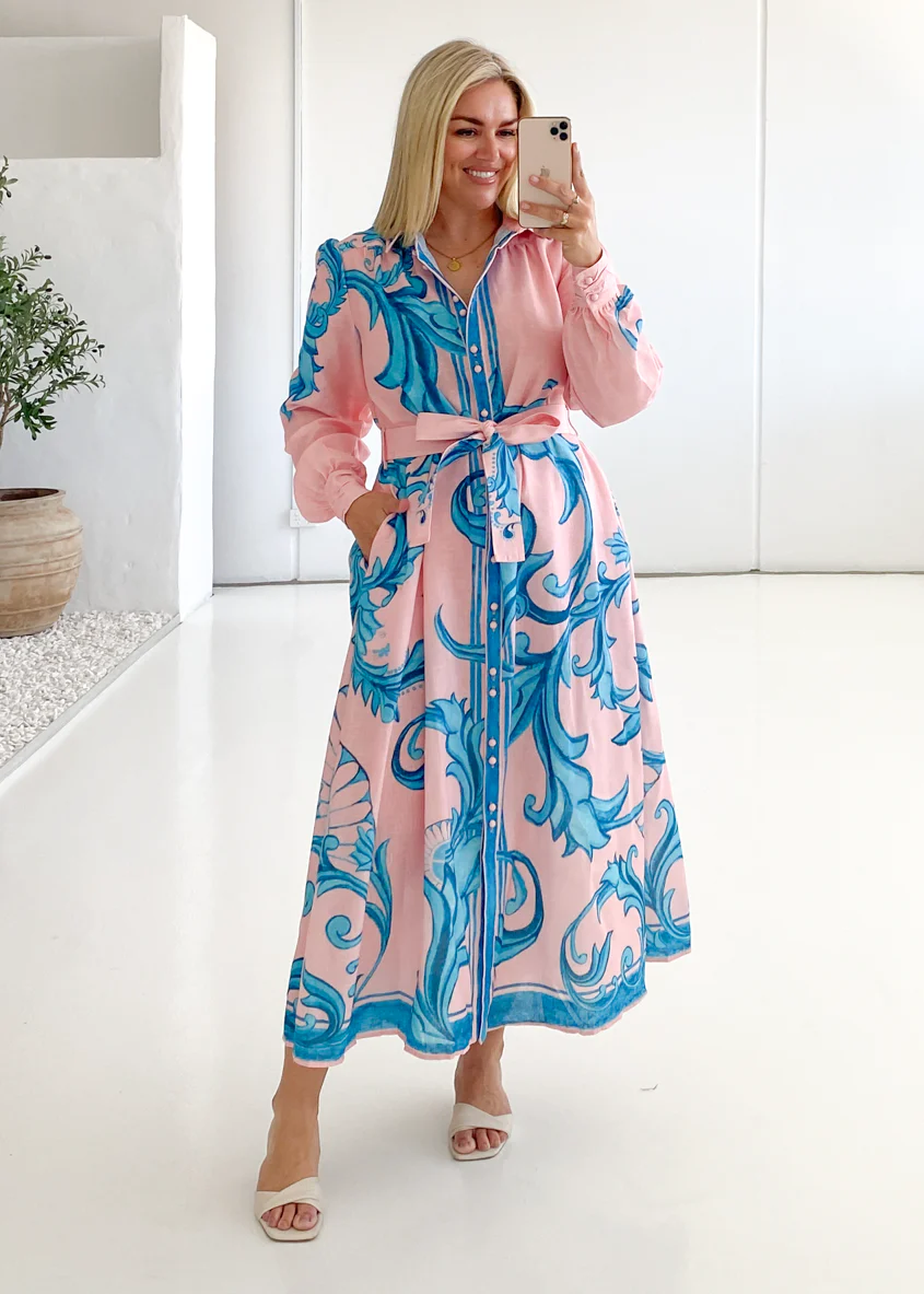 Sage Maxi Dress - Pink Zayna - Image 4