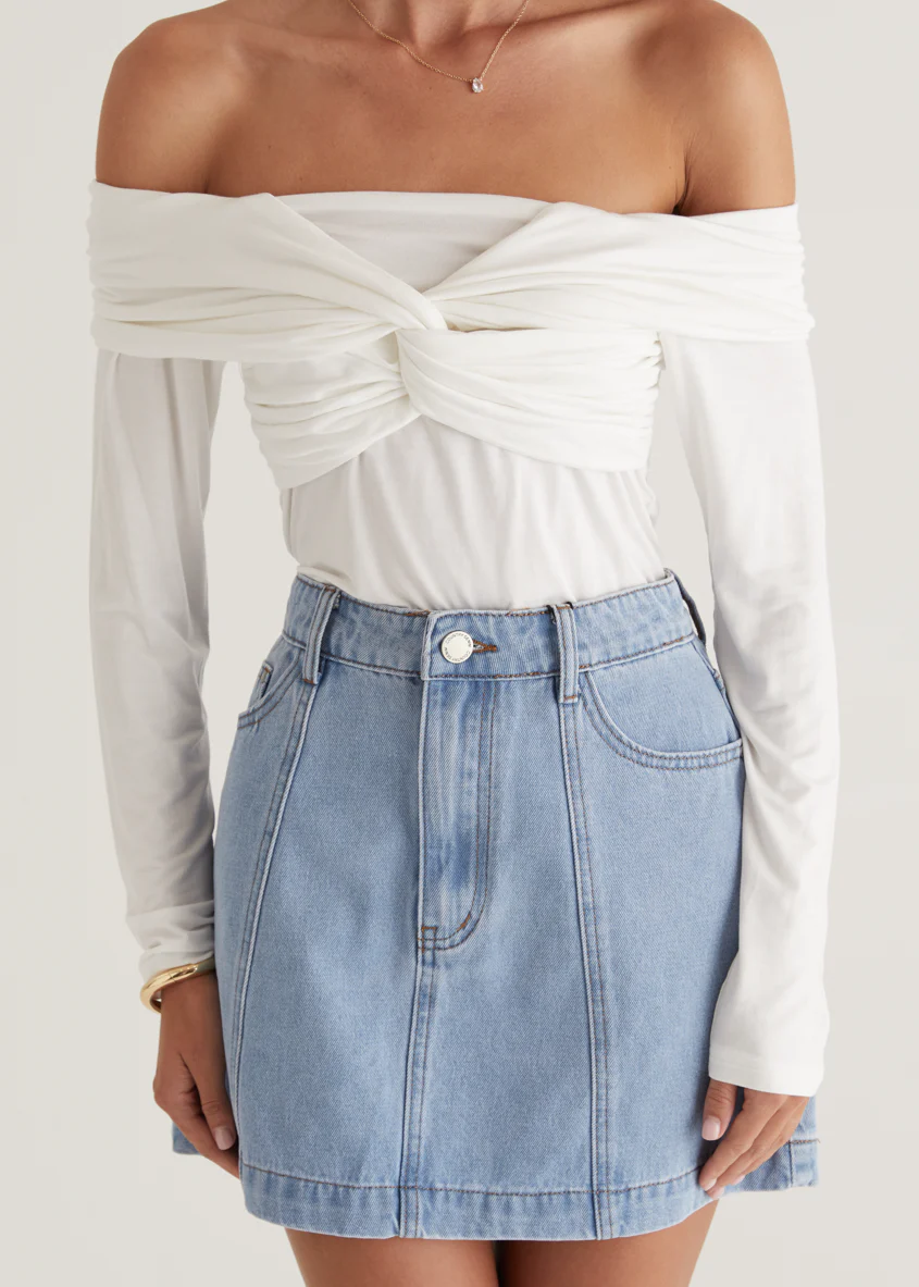 Saira Jersey Top - Off White - Image 16